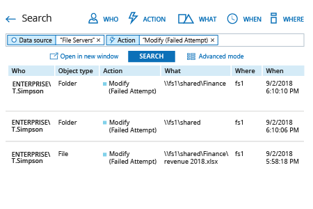 Detect Who Tried to Modify a File or a Folder with Netwrix Auditor